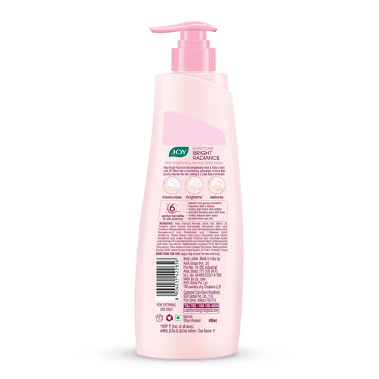 Joy Even Tone Bright Radiance Sunscreen Body Lotion, 400ml - Cosmacie